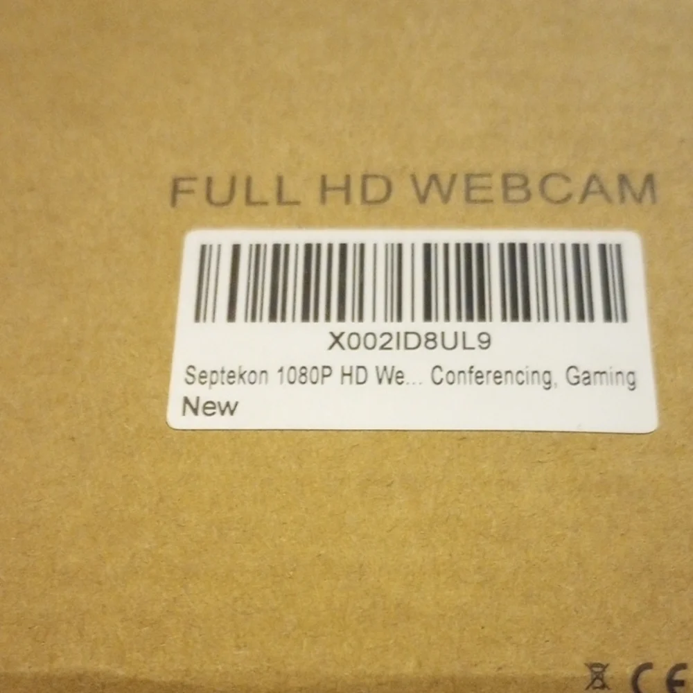 Black USB Webcam with Built-In Microphone